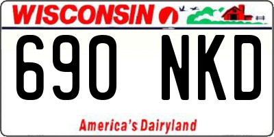 WI license plate 690NKD
