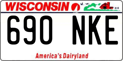 WI license plate 690NKE