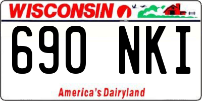 WI license plate 690NKI