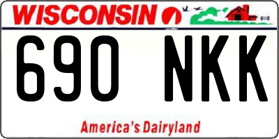 WI license plate 690NKK