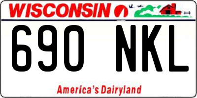WI license plate 690NKL
