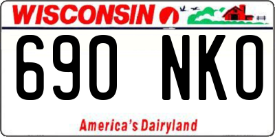 WI license plate 690NKO