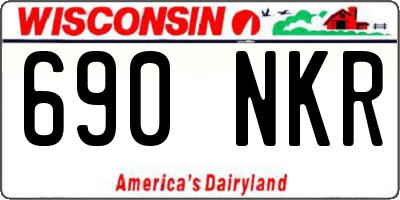 WI license plate 690NKR