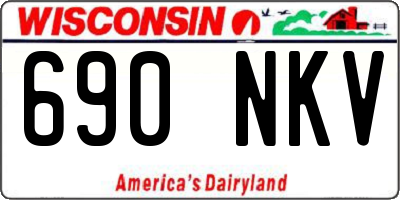 WI license plate 690NKV