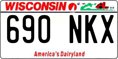 WI license plate 690NKX