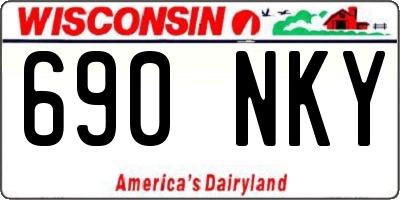 WI license plate 690NKY