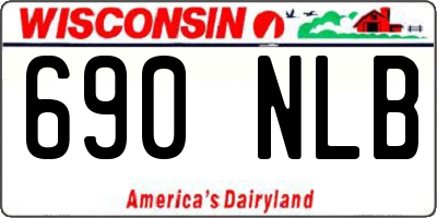 WI license plate 690NLB