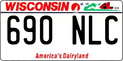 WI license plate 690NLC