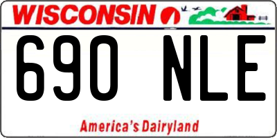 WI license plate 690NLE