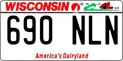WI license plate 690NLN