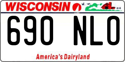 WI license plate 690NLO