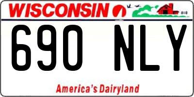 WI license plate 690NLY