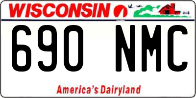 WI license plate 690NMC