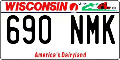 WI license plate 690NMK