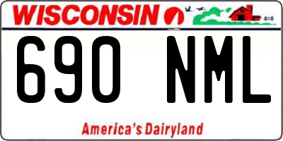 WI license plate 690NML