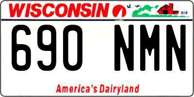 WI license plate 690NMN