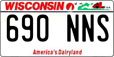 WI license plate 690NNS