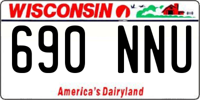 WI license plate 690NNU