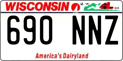 WI license plate 690NNZ