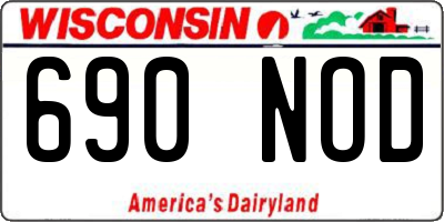 WI license plate 690NOD