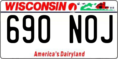 WI license plate 690NOJ