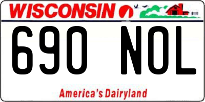 WI license plate 690NOL