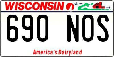 WI license plate 690NOS