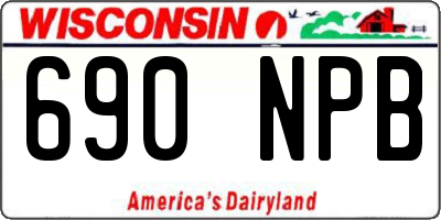 WI license plate 690NPB