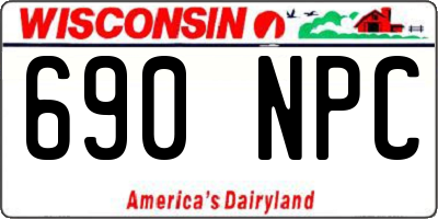 WI license plate 690NPC