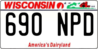 WI license plate 690NPD