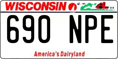 WI license plate 690NPE