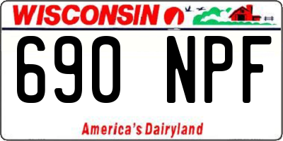 WI license plate 690NPF