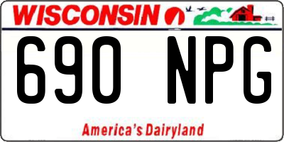 WI license plate 690NPG