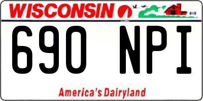 WI license plate 690NPI