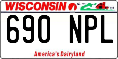 WI license plate 690NPL