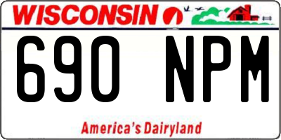 WI license plate 690NPM