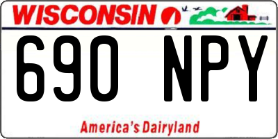 WI license plate 690NPY