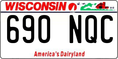 WI license plate 690NQC