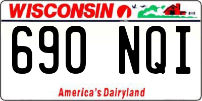 WI license plate 690NQI