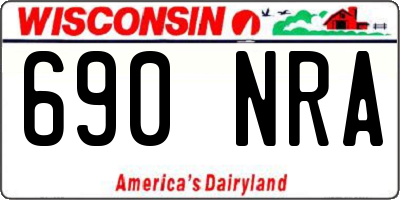 WI license plate 690NRA