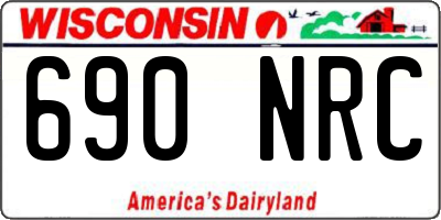 WI license plate 690NRC