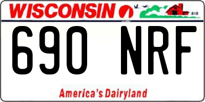 WI license plate 690NRF