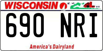 WI license plate 690NRI