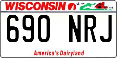 WI license plate 690NRJ