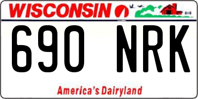 WI license plate 690NRK