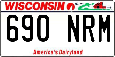 WI license plate 690NRM