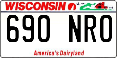WI license plate 690NRO