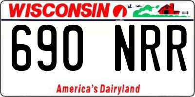 WI license plate 690NRR