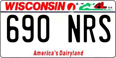 WI license plate 690NRS