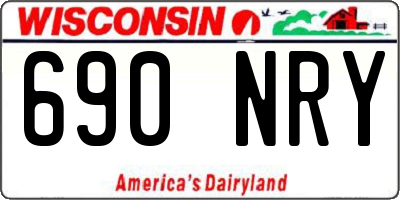 WI license plate 690NRY